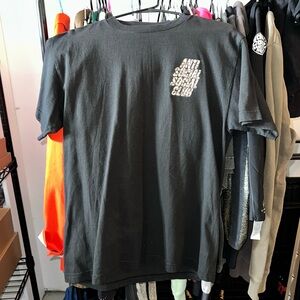 Anti Social Social Club Black Cheetah Print T-shirt